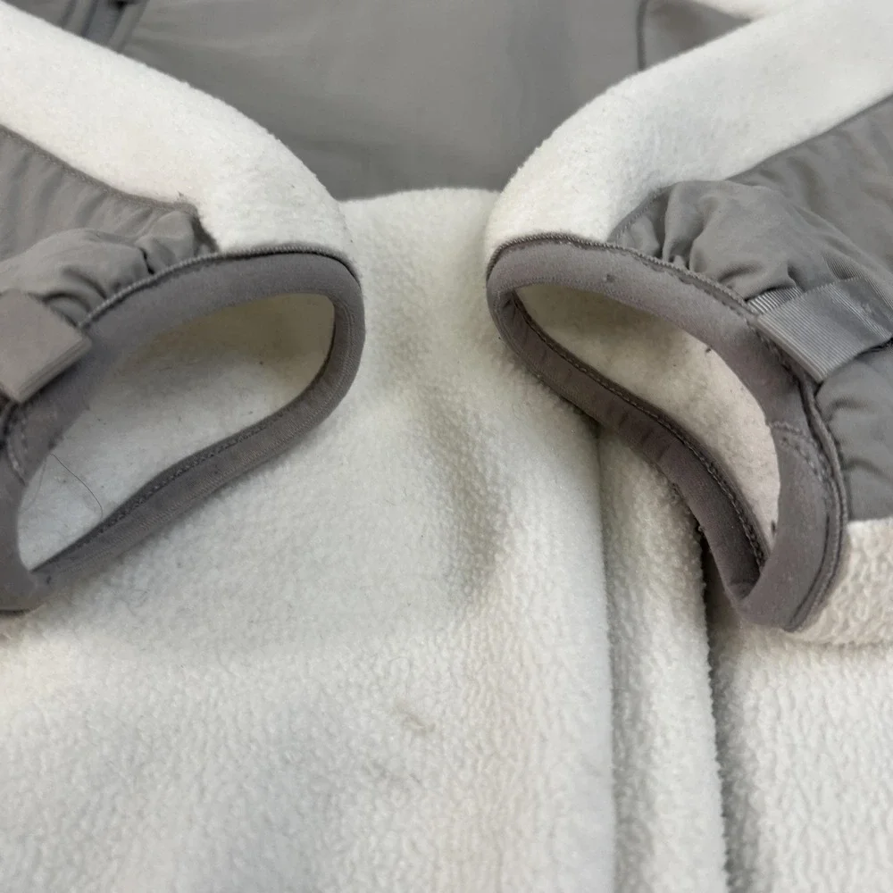 The North Face Jacket Girls 14/16‎ White Gray Fleece Zip Polartec Classic